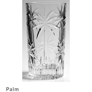 Goodinger Crystal Clear Palm Glass Highball Tumbler
